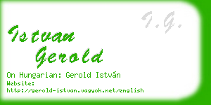 istvan gerold business card