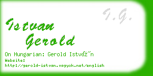 istvan gerold business card